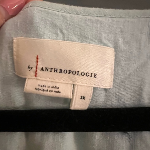 Anthropologie Somerset Linen Light Blue Maxi Dress - Picture 3 of 4